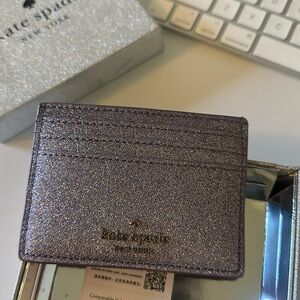 Kate Spade Lilac Glitter cardholder